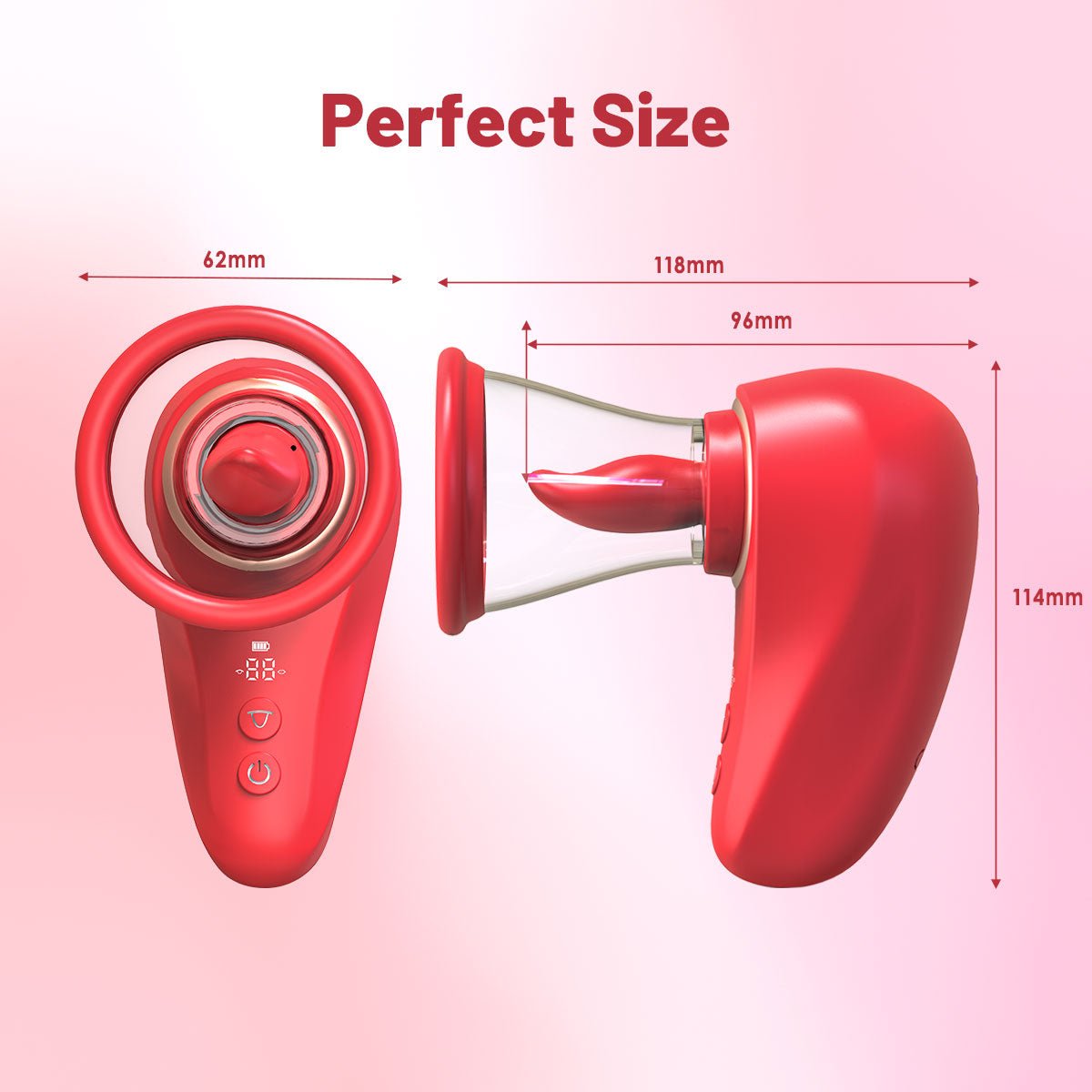 The Savor: 2 - in - 1 Suction & Licking Oral Simulator - Peach Secrets