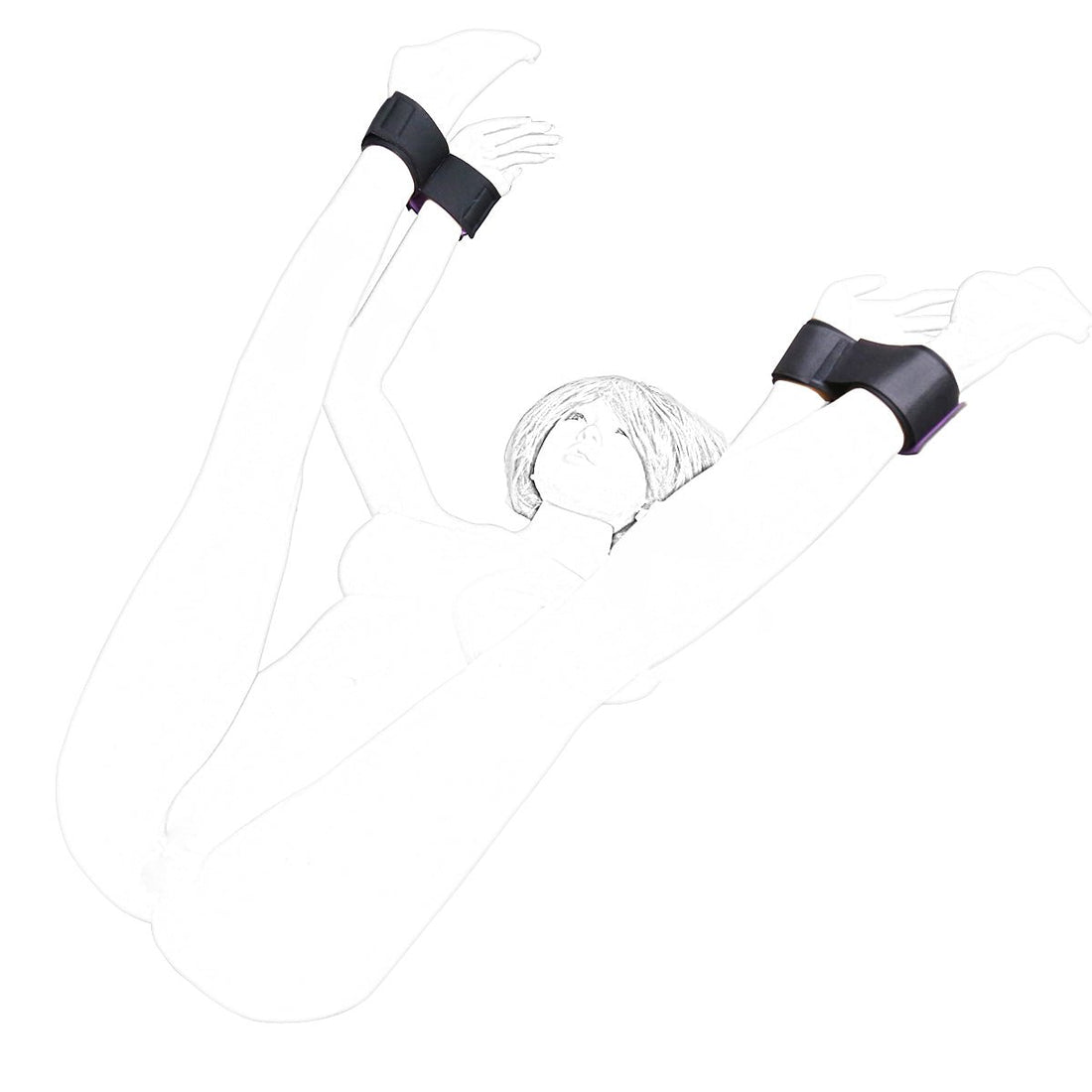 Seduction, Elevated: Leg-Up Positioning Cuffs - Peach Secrets