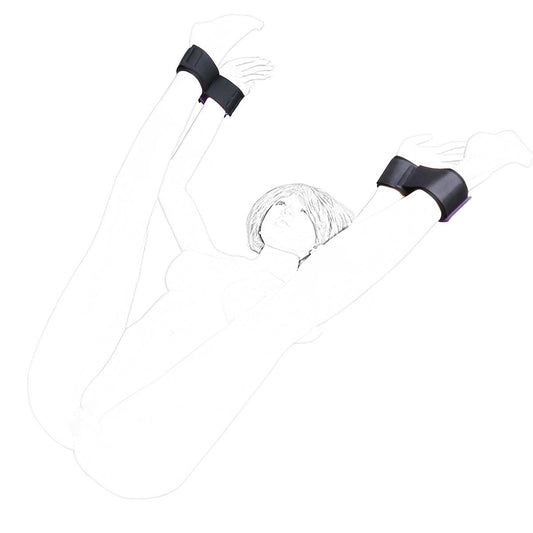 Seduction, Elevated: Leg-Up Positioning Cuffs - Peach Secrets