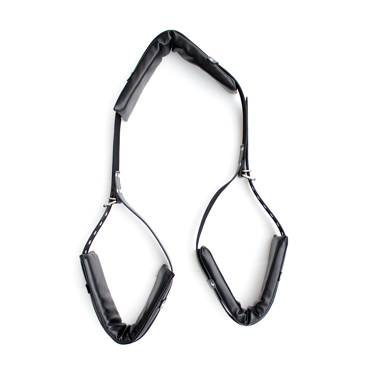 Adjustable padded positioning strap for sex play.