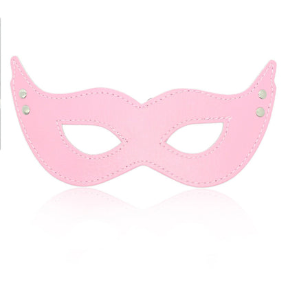 Faux Leather Eye Mask - Sensual Roleplay Costume Accessory - Peach Secrets