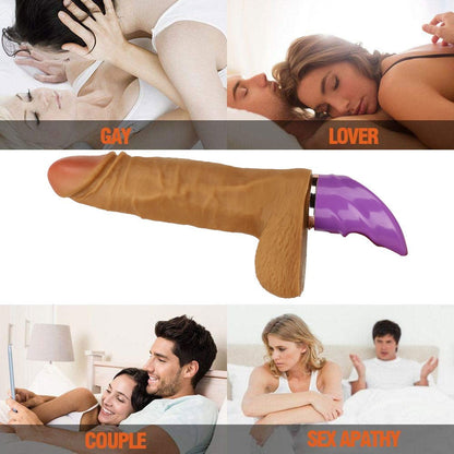 Macho Pulse - Realistic Thrusting Vibrator with Heating & Dual Stimulation - Peach Secrets