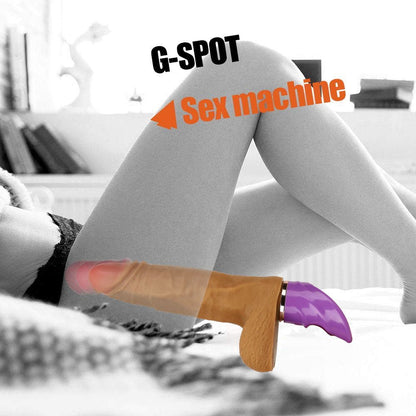 Macho Pulse - Realistic Thrusting Vibrator with Heating & Dual Stimulation - Peach Secrets