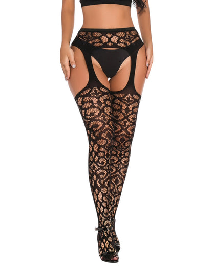 Midnight Bloom Garter - Style Lace Tights - Peach Secrets