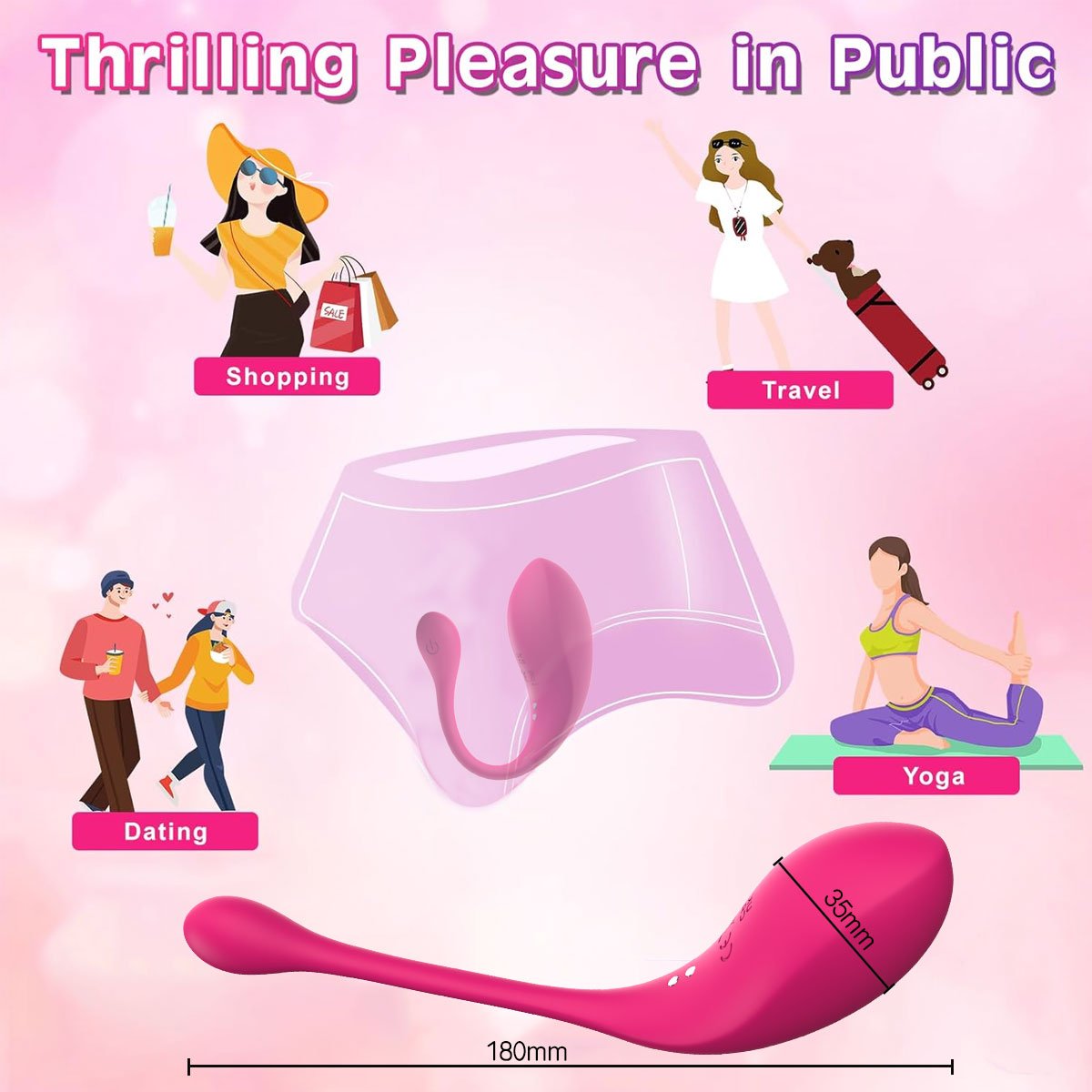Secret Muse - Wearable Remote - Controlled Egg Vibrator with 12 Modes - Peach Secrets