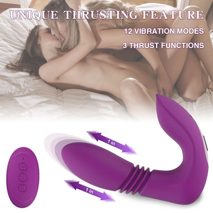 Secret Rhythm - Wearable Thrusting Vibrator with Remote Control & 15 Modes - Peach Secrets