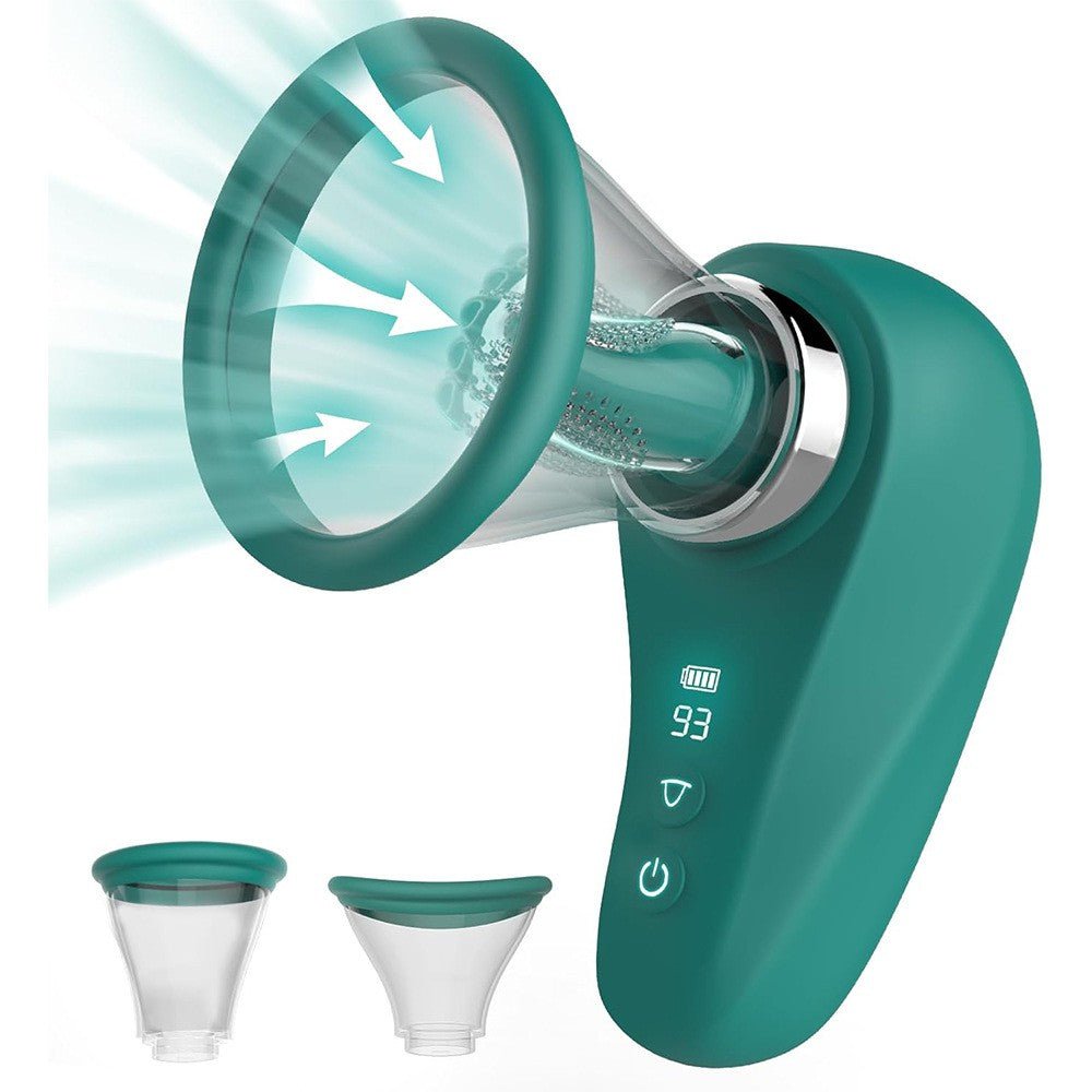 The Savor: 2 - in - 1 Suction & Licking Oral Simulator - Peach Secrets