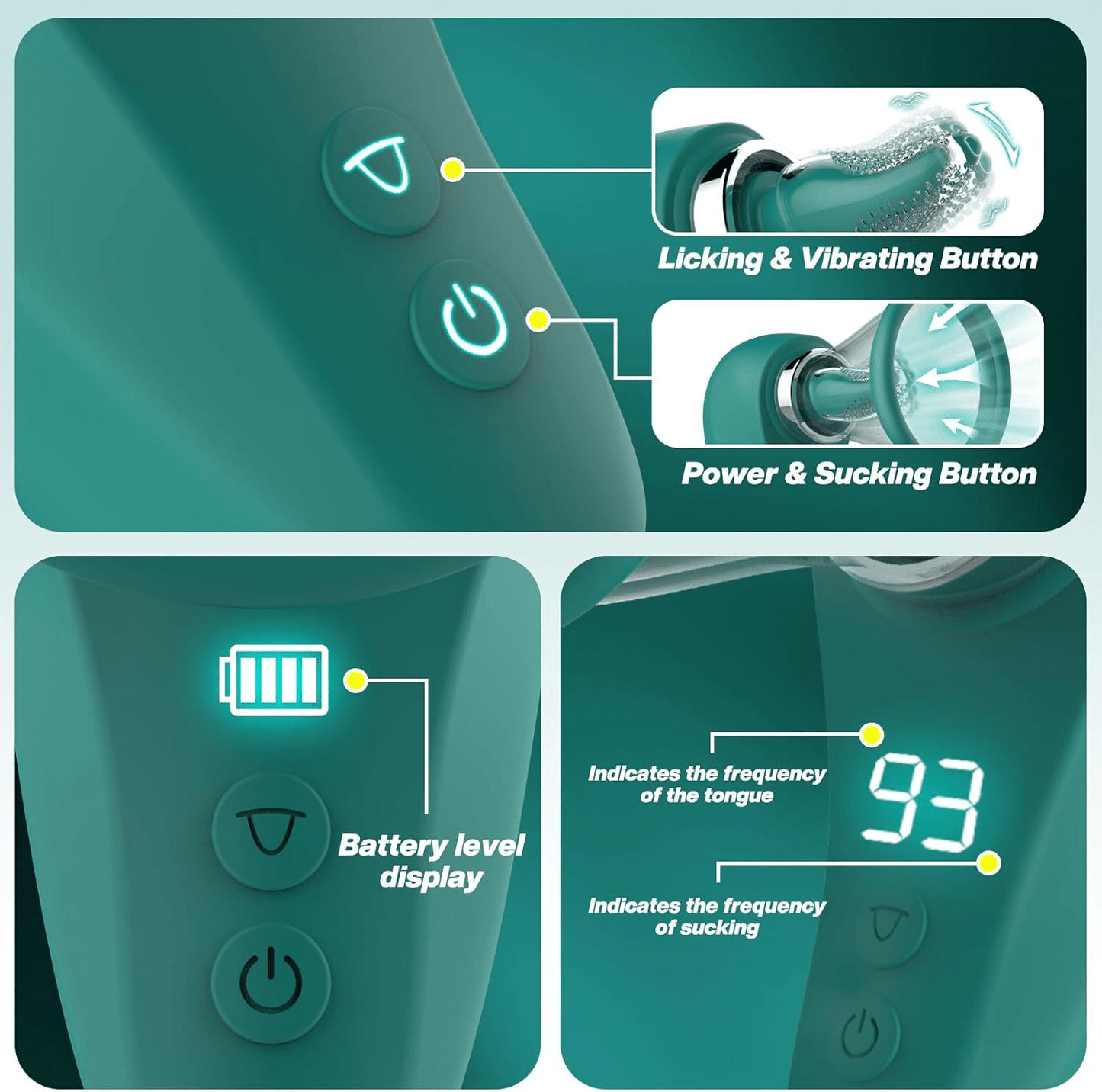 The Savor: 2 - in - 1 Suction & Licking Oral Simulator - Peach Secrets