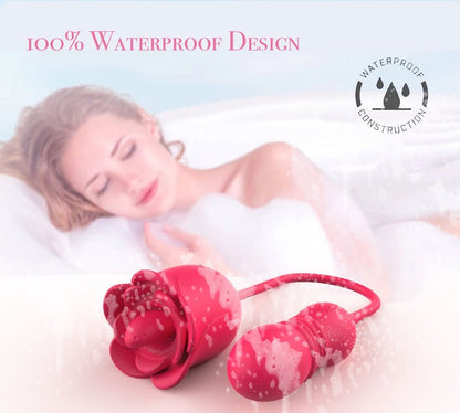 The Velvet Rose: Dual - Action Wagging & Thrusting Wand - Peach Secrets