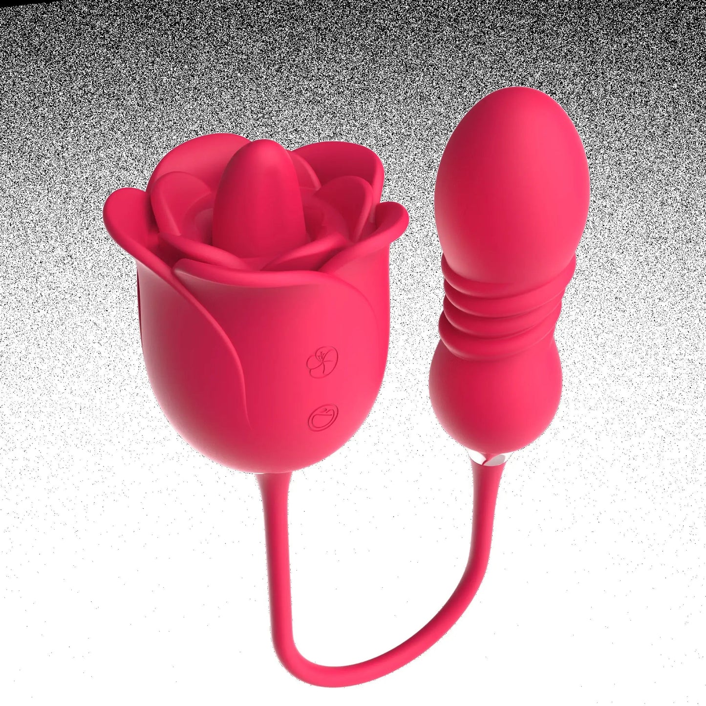 The Velvet Rose: Dual - Action Wagging & Thrusting Wand - Peach Secrets