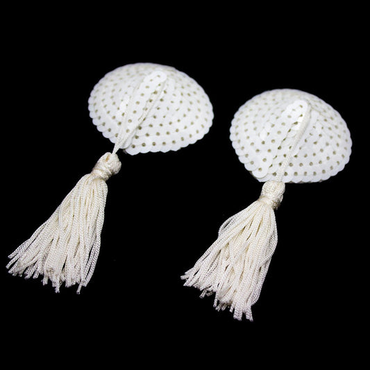 Twirl Nipple Pasties - Sequin Tassels in Red or White - Peach Secrets